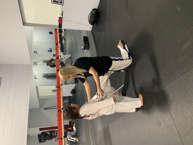 Taekwon-Do students bowing before class in Woodbridge